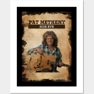 Vintage Old Paper 80s Style Pat Metheny // Side EYE Posters and Art